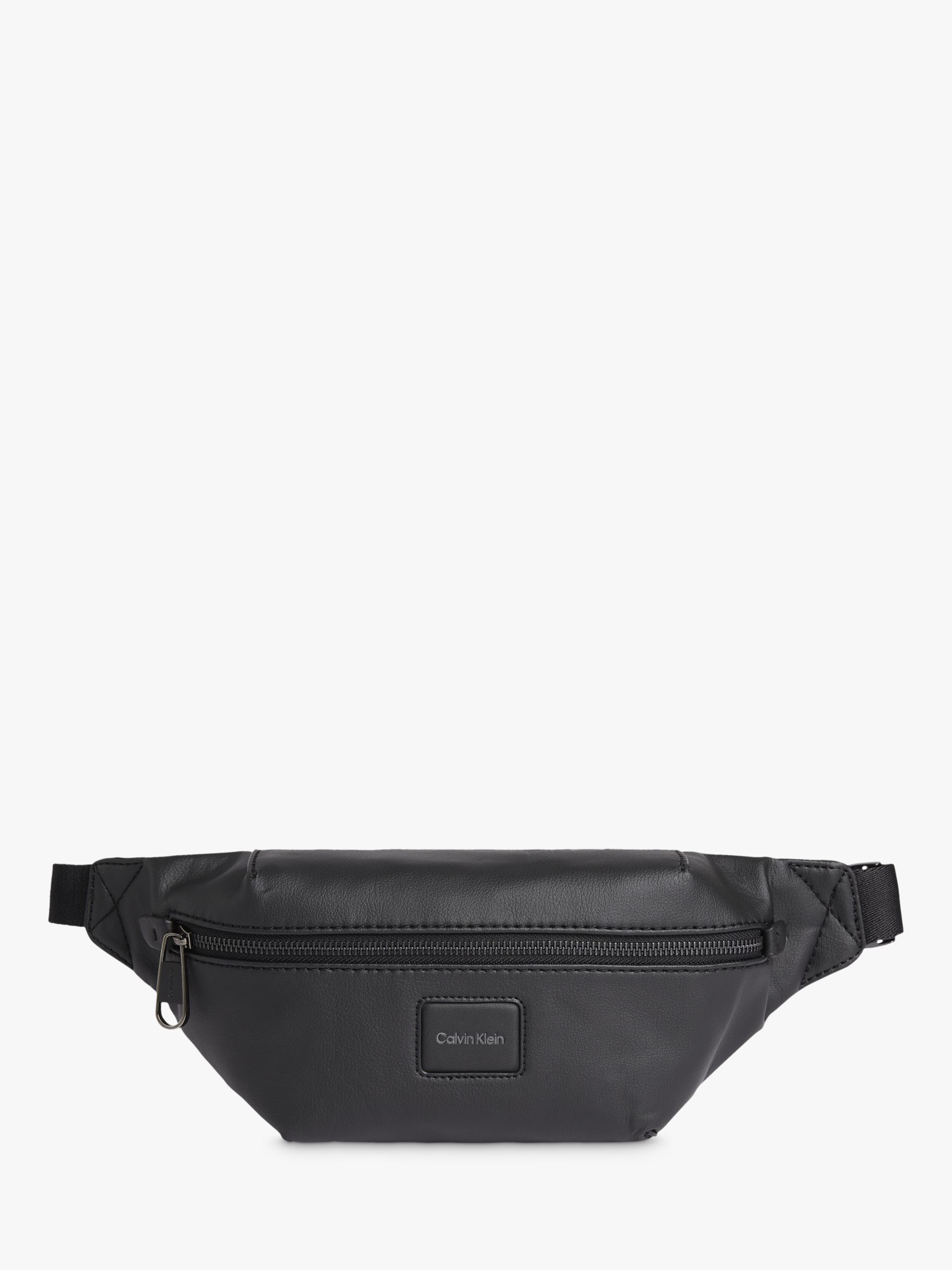 Calvin Klein Faux Leather Bum Bag, One Size, Black