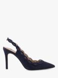 Dune Dollys Slingback Court Shoes, Navy