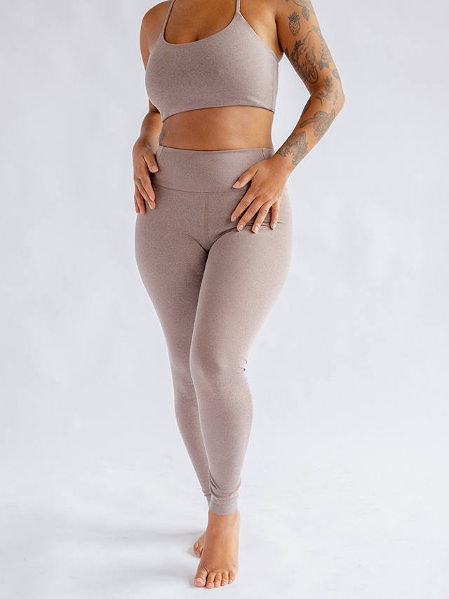 Girlfriend Collective Float High Rise 7/8 Leggings, Heather Cocoon