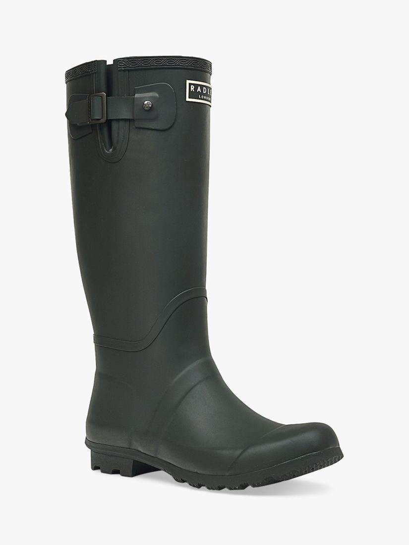 Radley Alba Tall Wellington Boots, Matte Olive