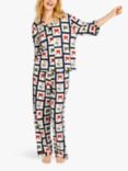 Chelsea Peers Mistletoe Print Pyjama Set, Multi