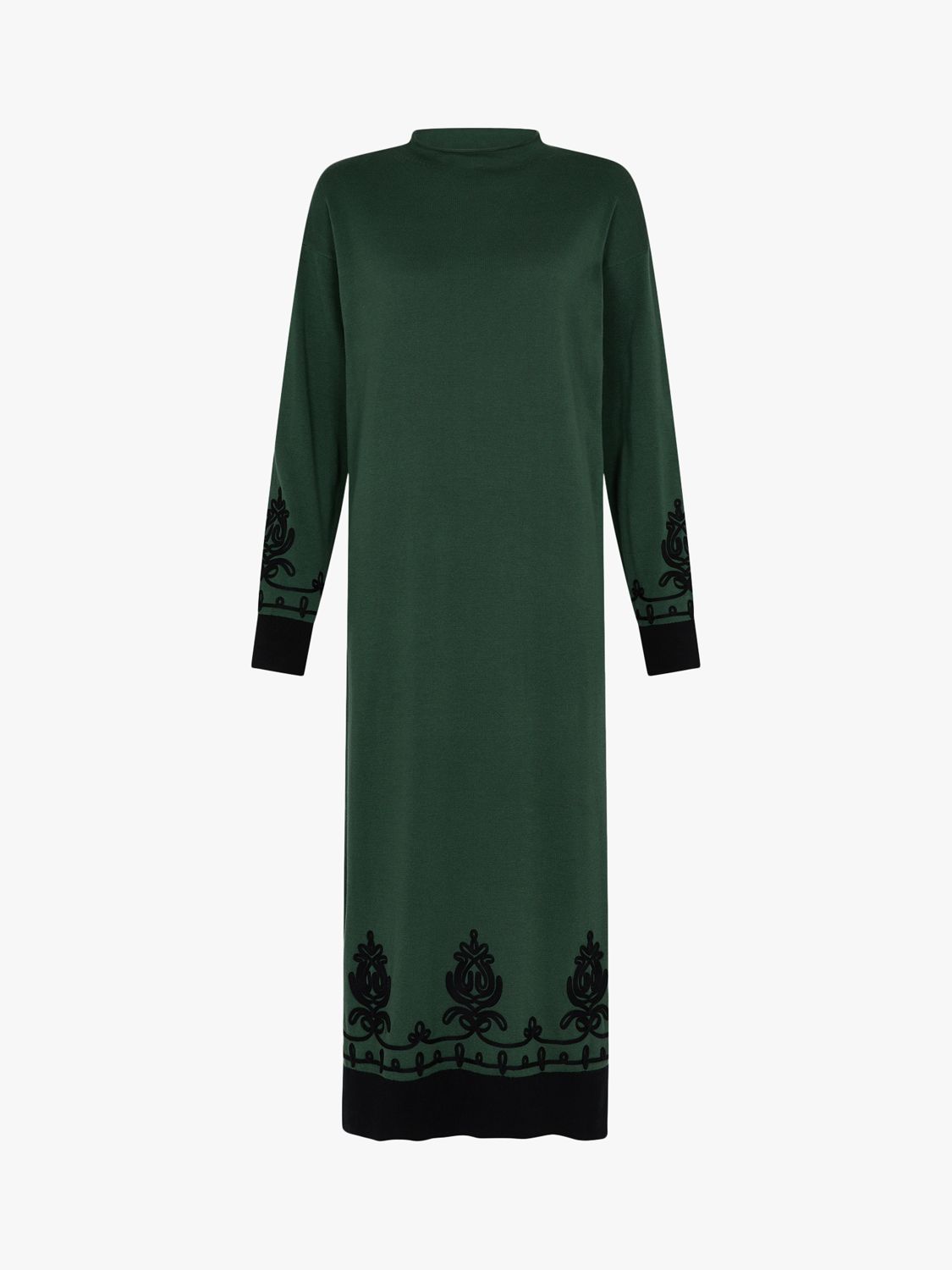 Monsoon Lena Cornelli Cotton Midi Dress, Green