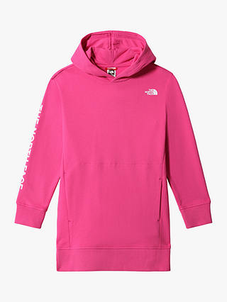 The North Face Kids' Relaxed Logo Long Hoodie, Bright Pink