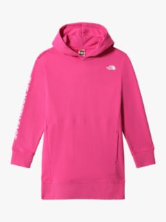 The North Face Kids' Relaxed Logo Long Hoodie, Bright Pink, S