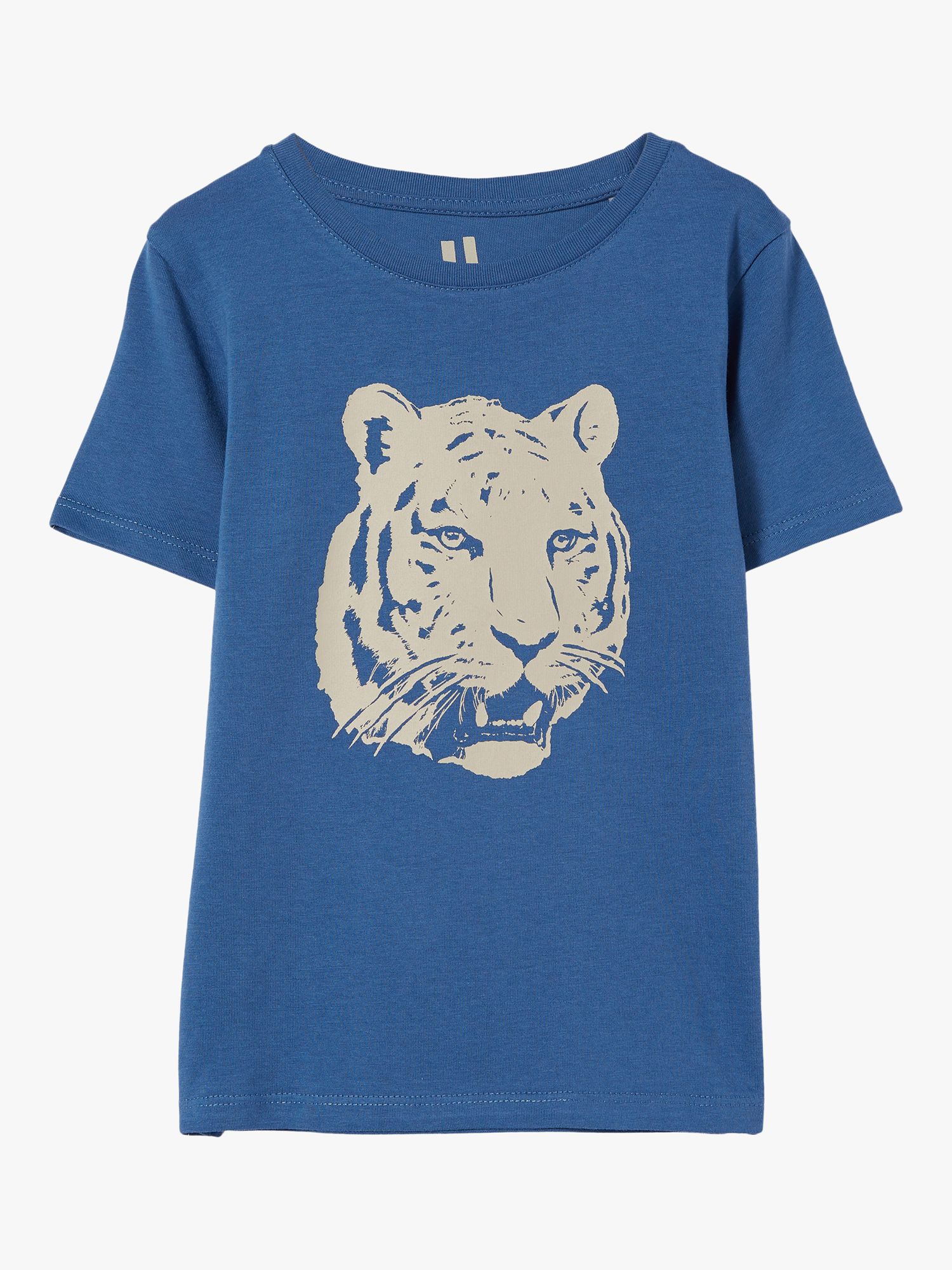 Cotton On Kids' Max Tiger Short Sleeve T-Shirt, Blue 3 years unisex 100% cotton