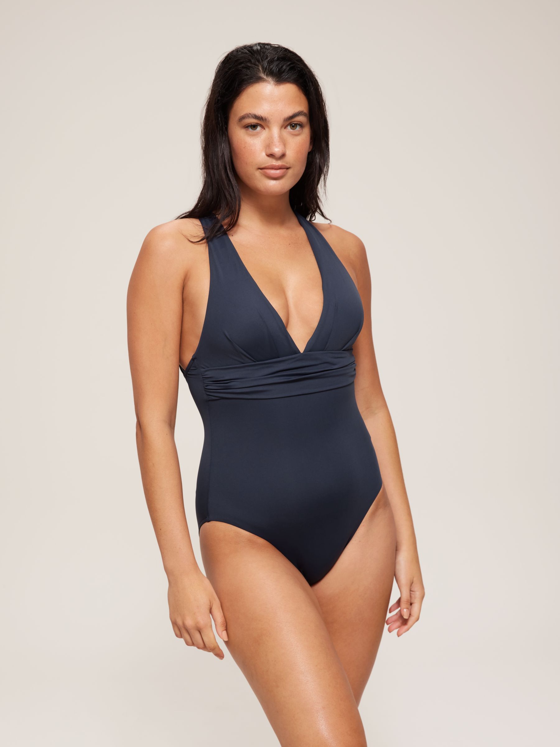 Seafolly Collective Cross Back Swimsuit, True Navy, 8