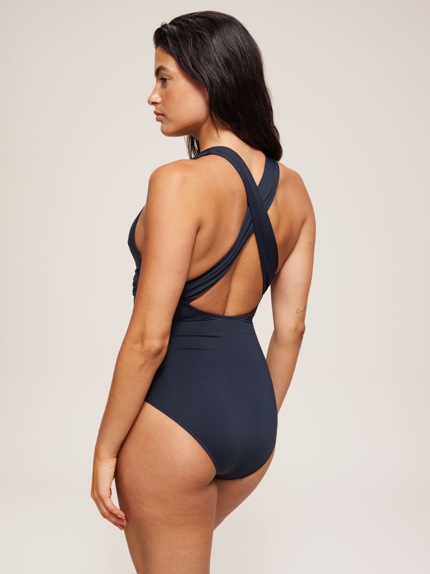 Seafolly Collective Cross Back Swimsuit, True Navy, 8