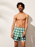 John Lewis ANYDAY Recycled Polyester Gingham Swim Shorts