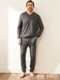 Truly Cashmere Joggers, Charcoal Marl