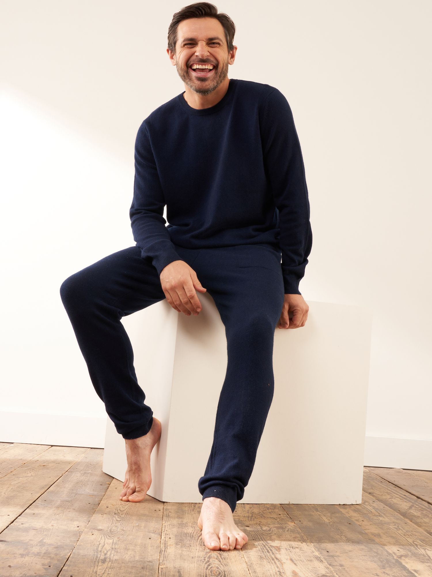 Truly Cashmere Crew Jumper, Midnight at John Lewis & Partners