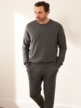 Truly Cashmere Crew Neck Jumper, Charcoal Marl