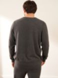 Truly Cashmere Crew Neck Jumper, Charcoal Marl