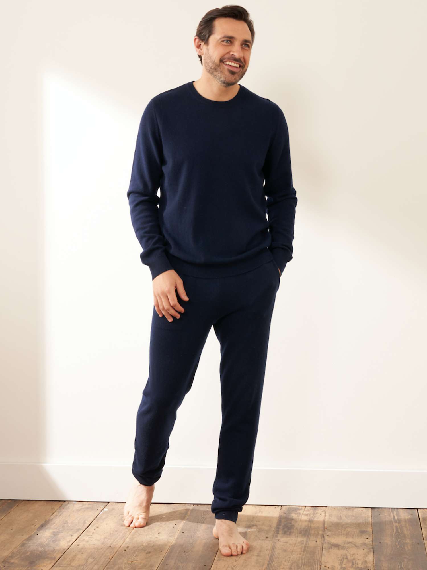 Truly Cashmere Joggers, Midnight at John Lewis & Partners