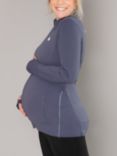 Natal Active Swift Funnel Neck Sports Maternity Jacket, Blue Dusk