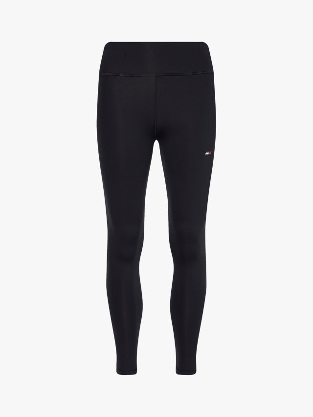 Tommy Hilfiger High Waisted Full Length Gym Leggings, Black, XS