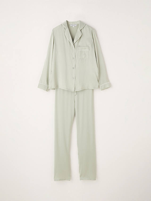 Truly Silk Satin Pyjama Set, Sage
