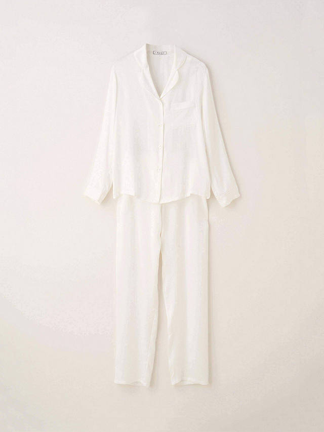 Truly Silk Satin Pyjama Set, Ivory