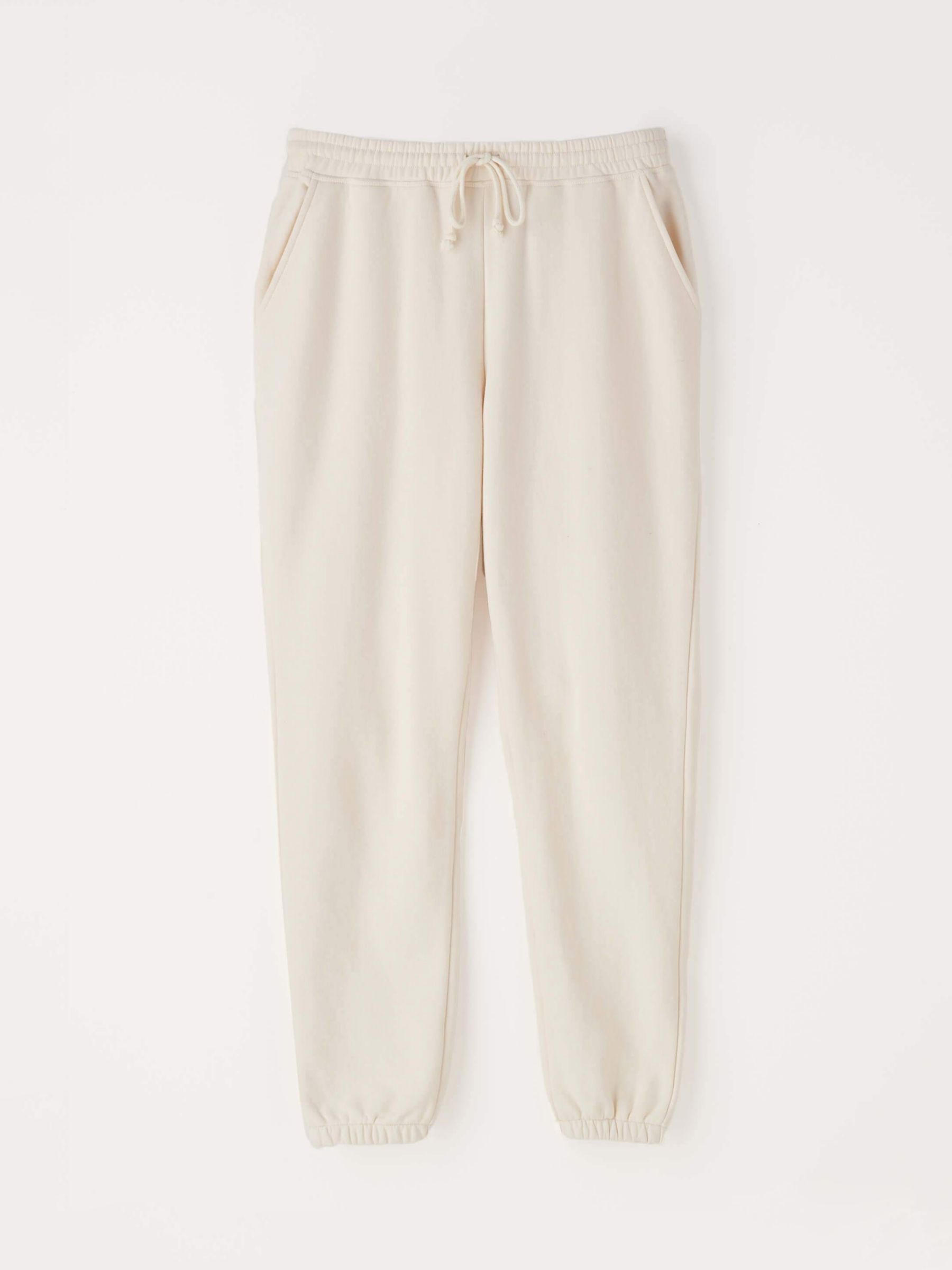 Homey Beige Ribbed Drawstring Joggers