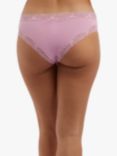 Squish x Playful Promises Feel Good Embroidered Jersey Bikini Knickers, Love Yourself, Pink