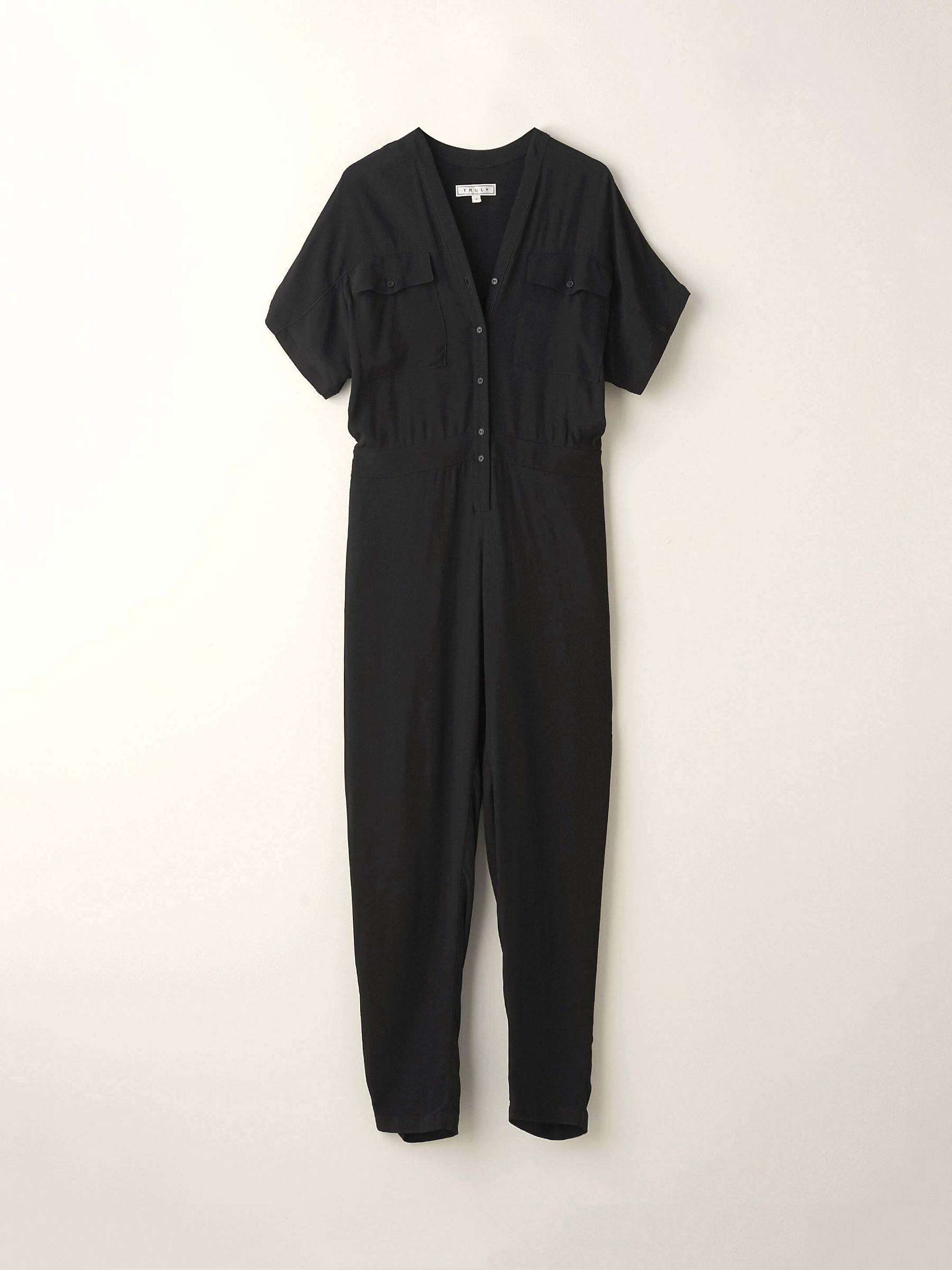 Buy Truly Collar Jumpsuit, Black Online at johnlewis.com