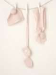 Truly Baby Knitted Wool Cashmere Blend Accessory Set, Blush Pink