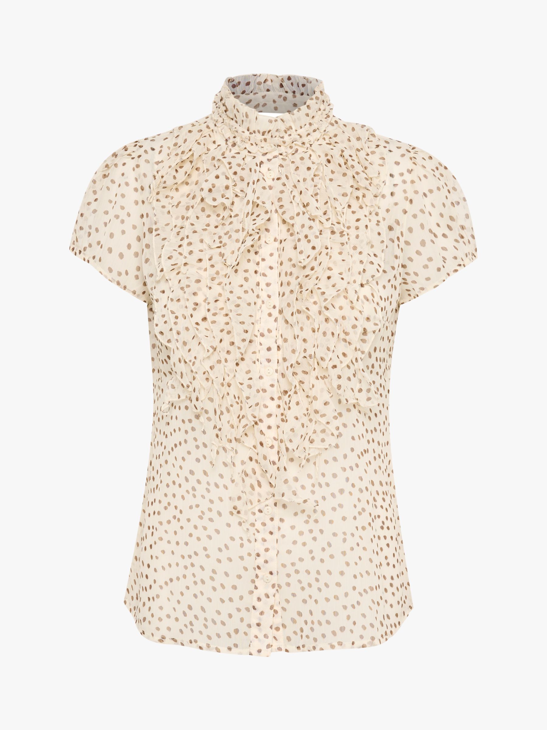 Saint Tropez Lilly Drea Ruffle Blouse, Creme