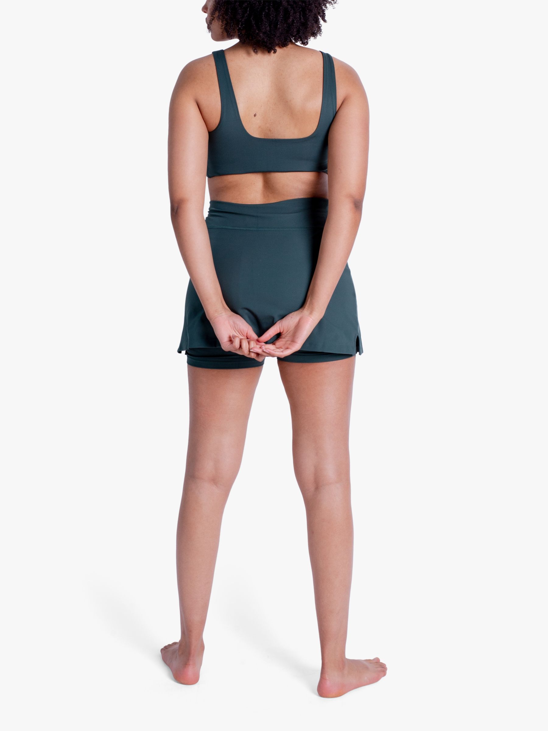 Girlfriend Collective Tommy Sports Bra, Moss Green at John Lewis & Partners