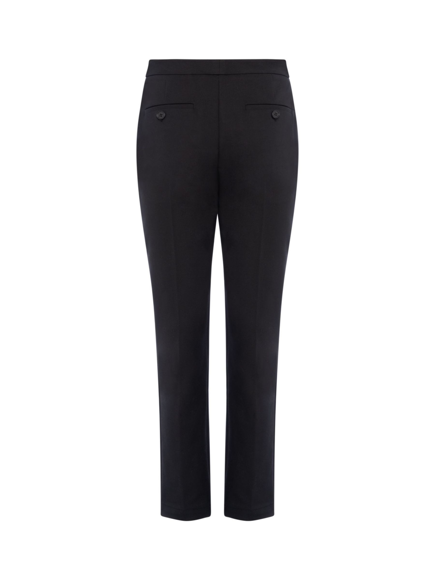 French Connection Fino Glass Stretch Slim Trousers, Black, 6