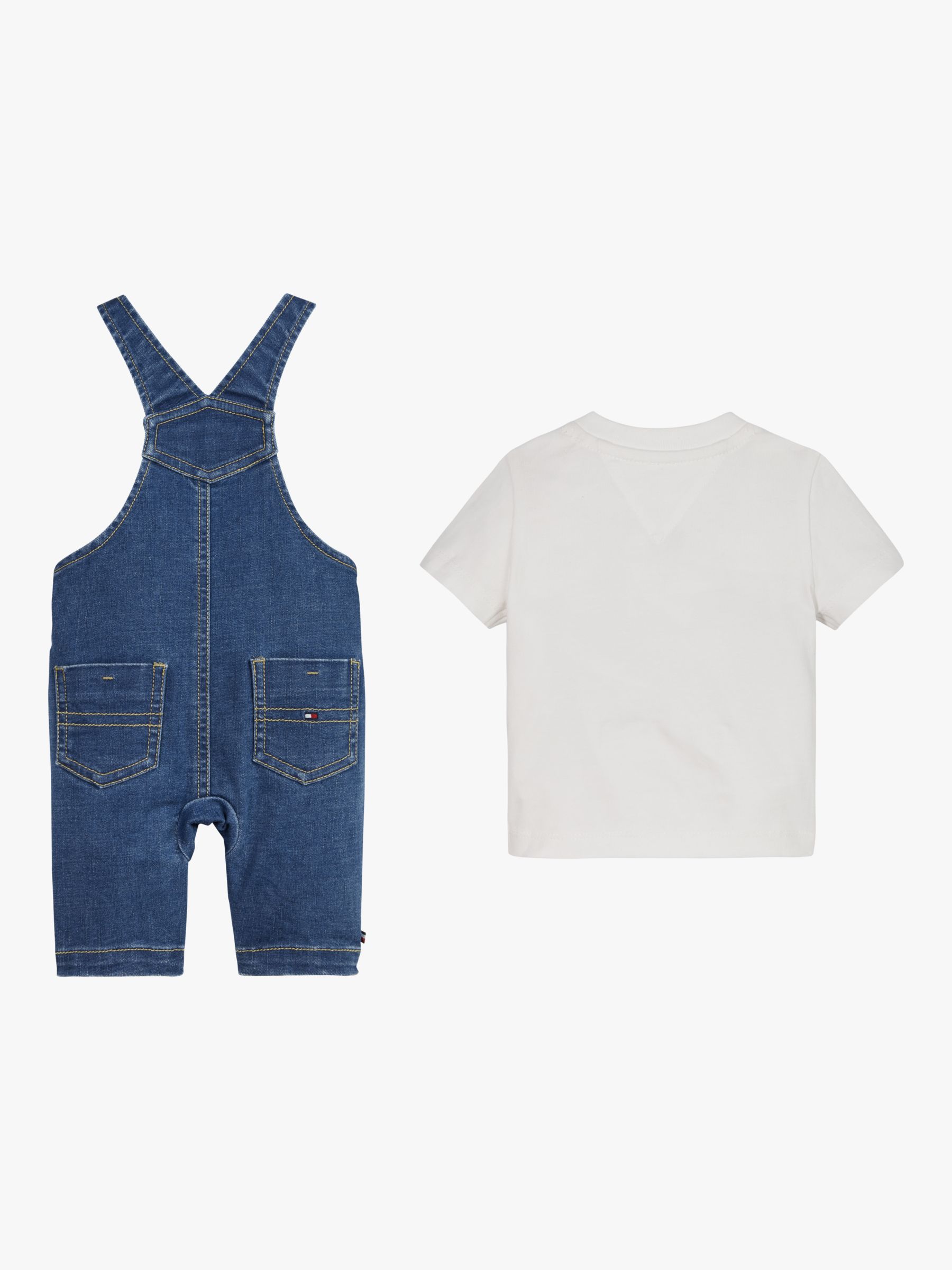 Buy Tommy Hilfiger Baby T-Shirt & Dungaree Set, Multi Online at johnlewis.com