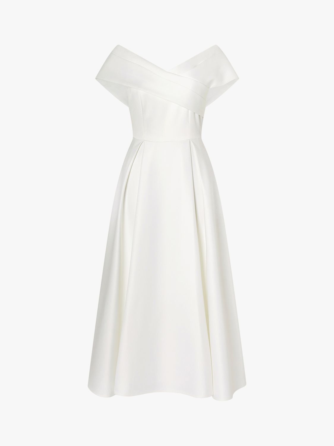 Monsoon Bardot Midi Wedding Dress, Ivory at John Lewis & Partners