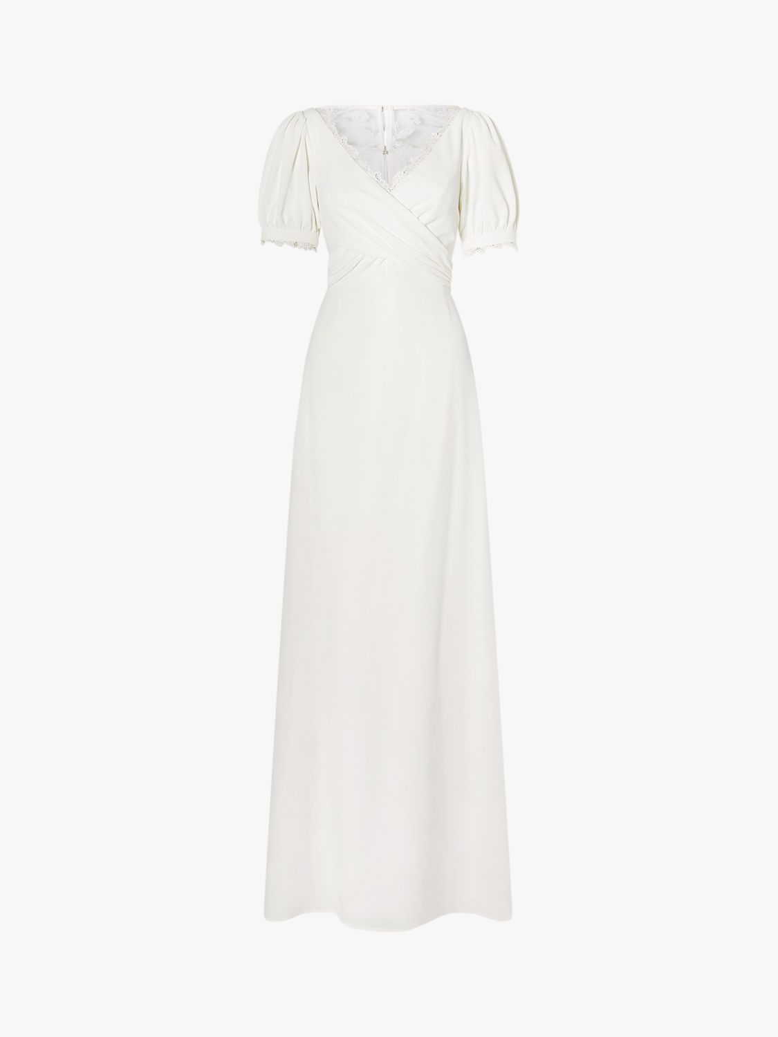 Monsoon Wrap Bodice Maxi Wedding Dress, Ivory at John Lewis & Partners