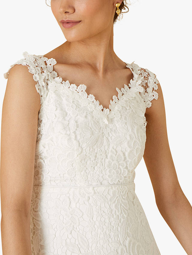 Monsoon Lace Maxi Wedding Dress, Ivory