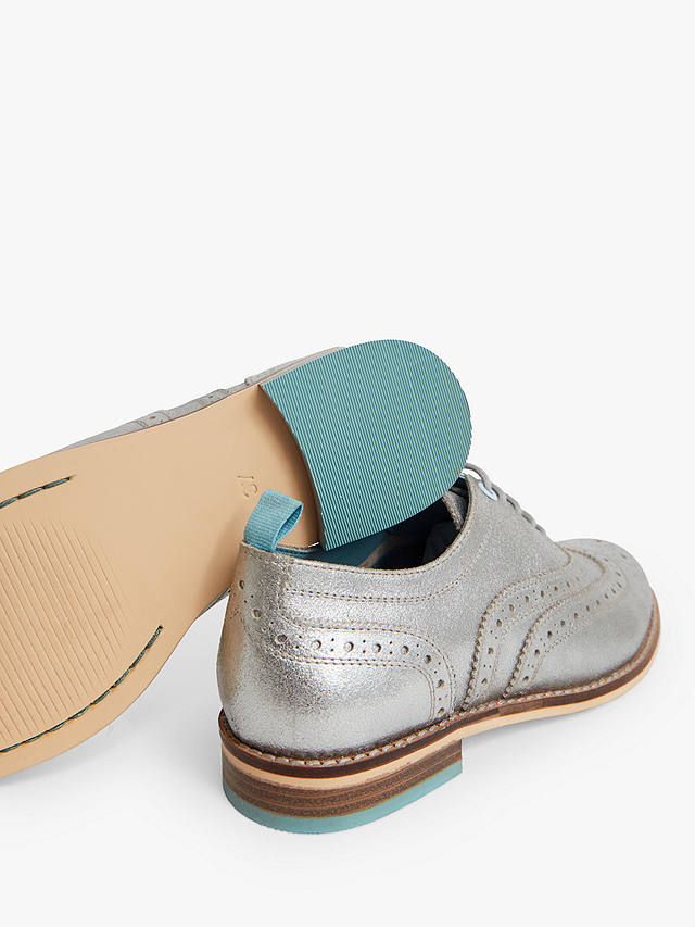 White Stuff Thistle Leather Brogues, Silver