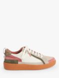 White Stuff Holly Suede Low Top Trainers, White/Multi