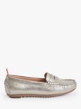 White Stuff Driving Leather Moccasins, Silver
