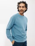 John Lewis Sunfaded Garment Dyed Sweatshirt, Blue