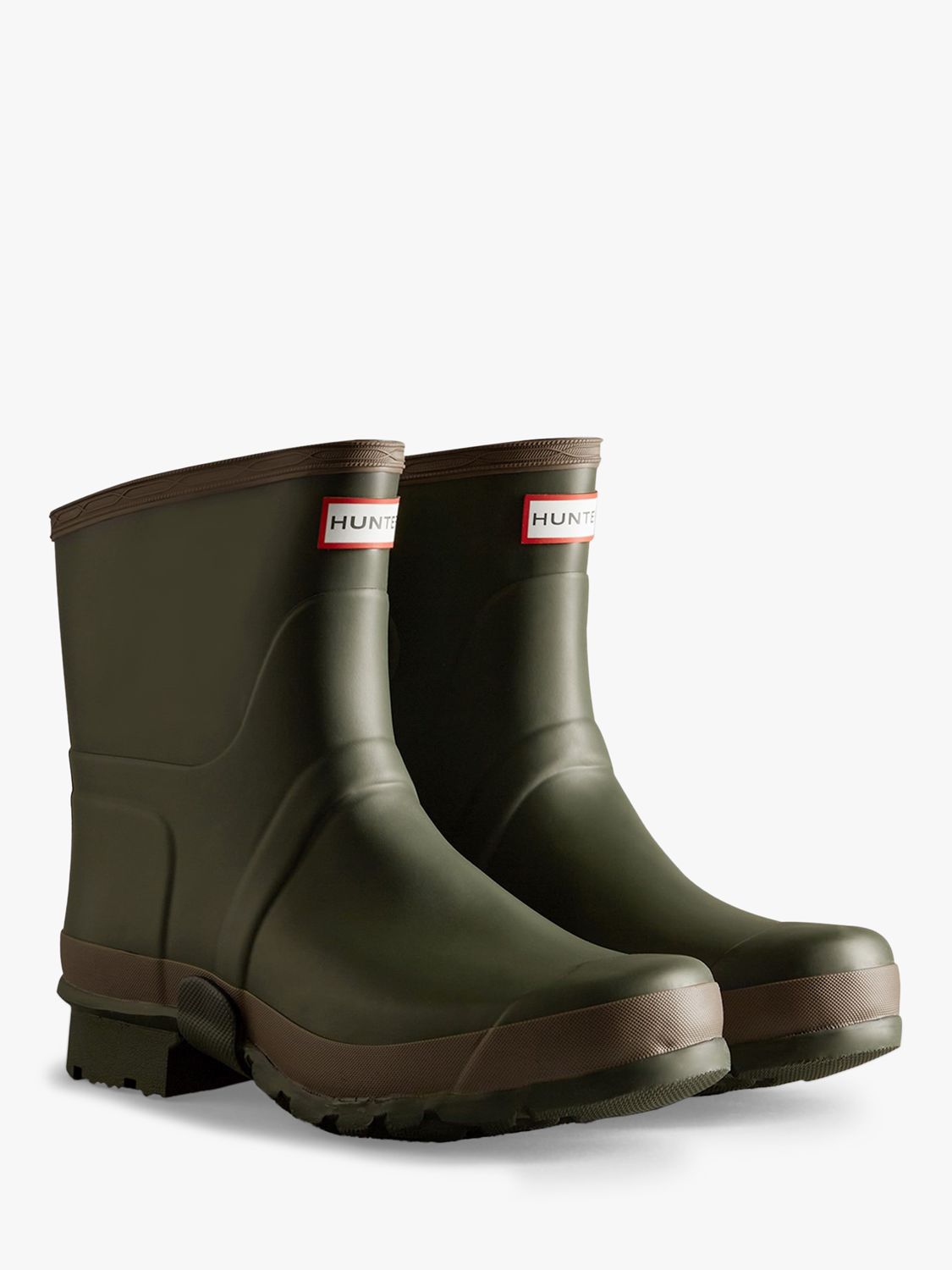 Buy Hunter Gardener Short Wellington Boots, Dark Olive Online at johnlewis.com
