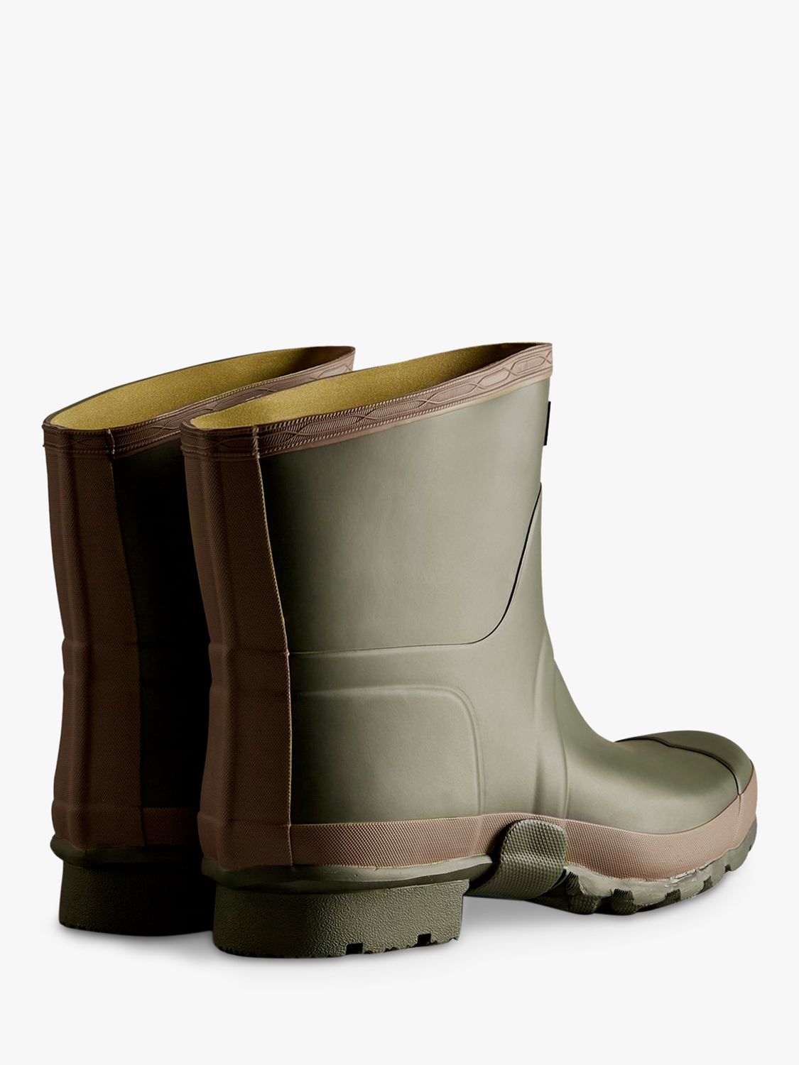 Hunter Gardener Short Wellington Boots, Dark Olive, 7