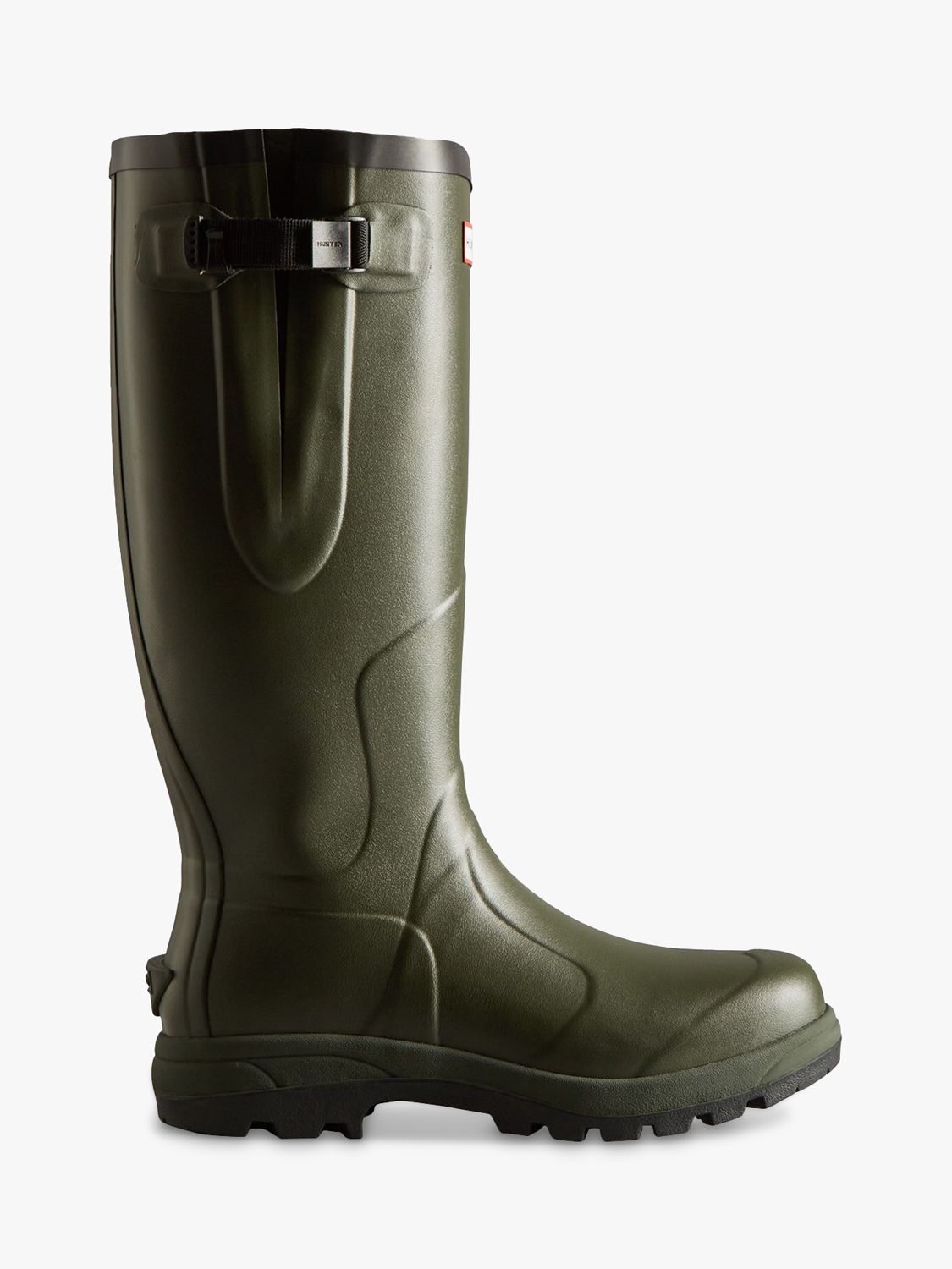 Hunter Unisex Balmoral Adjustable Wellington Boots, Dark Olive, Dark Olive, 4