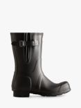 Hunter Original Short Side Adjustable Wellington Boots, Black