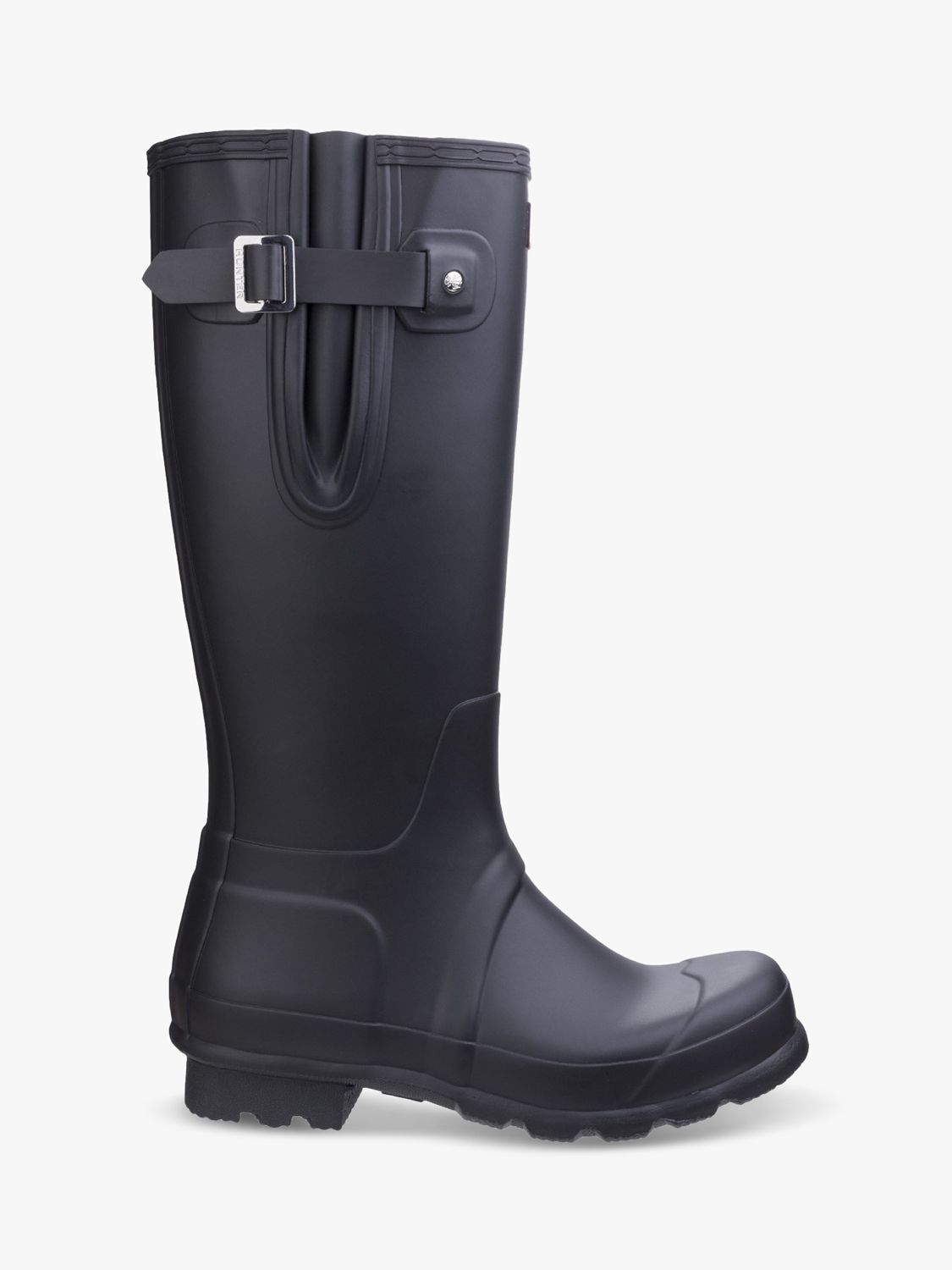 Hunter Original Tall Side Adjustable Wellington Boots, Black, 6