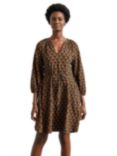 Boden Notch Neck Jersey Dress, Frankincense/Leaf