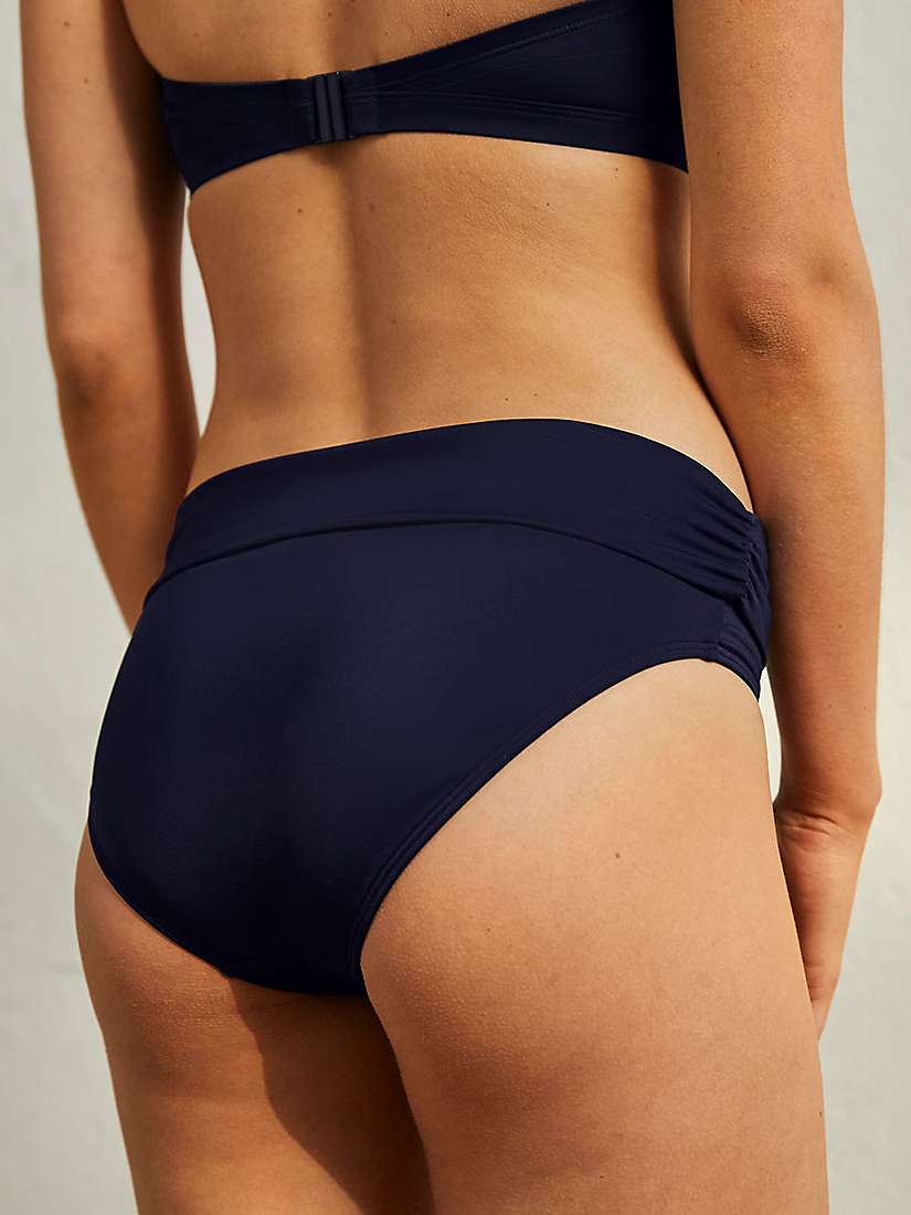 Buy Boden Classic Folded Waist Bikini Bottoms, French Navy Online at johnlewis.com