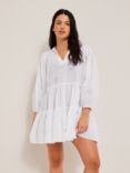 Seafolly Embroidery Tiered Beach Dress, White