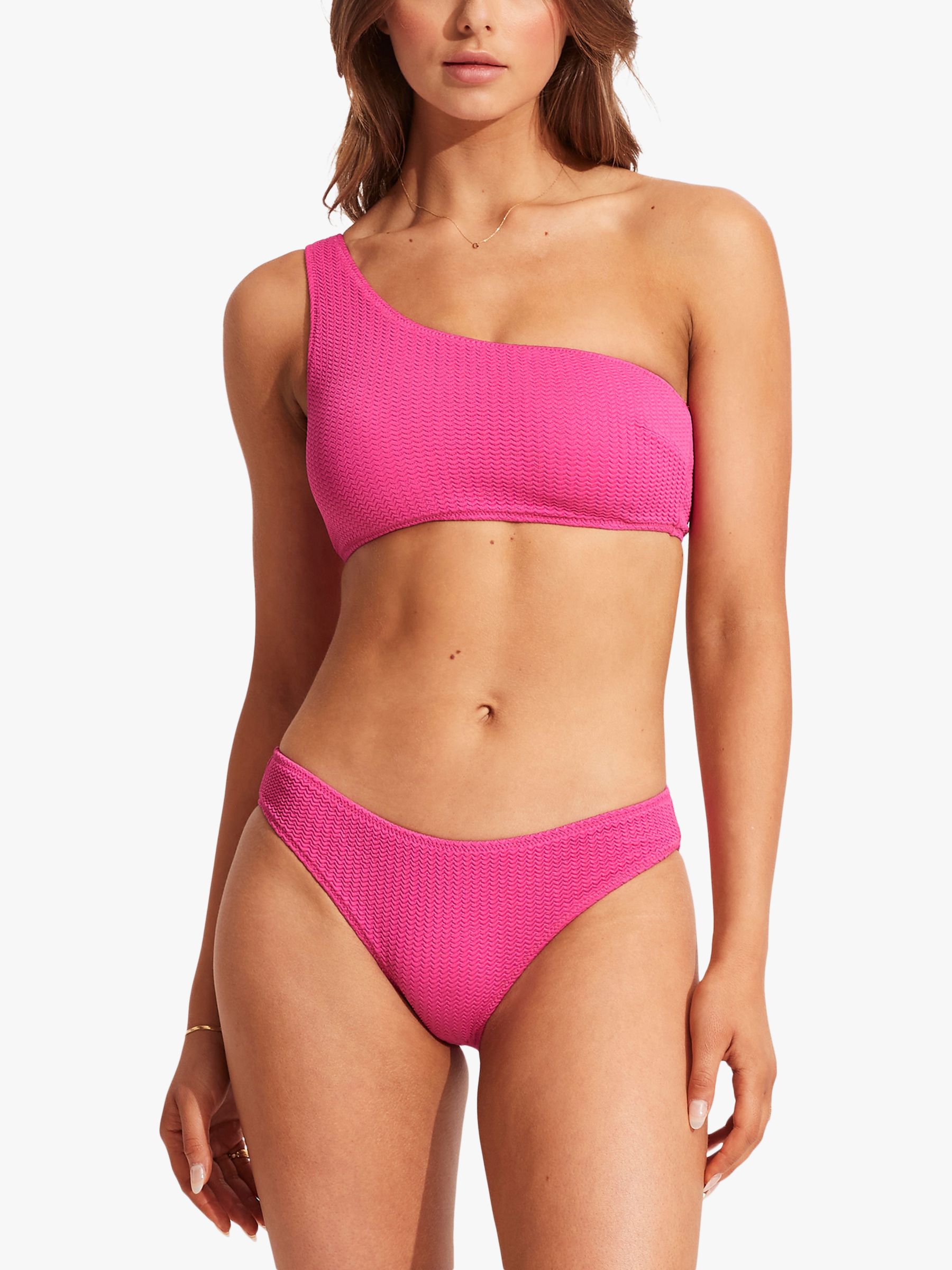 Seafolly COLLECTIVE TWIST BAND HIPSTER - Bikini bottoms - hot pink