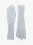 Mint Velvet Long Knitted Gloves, Light Grey