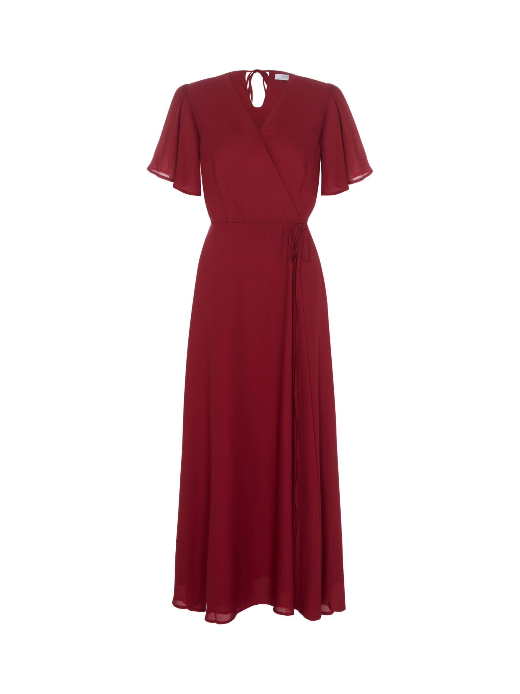 Rewritten Florence V-Neck Wrap Bridesmaid Dress, Chianti, XS