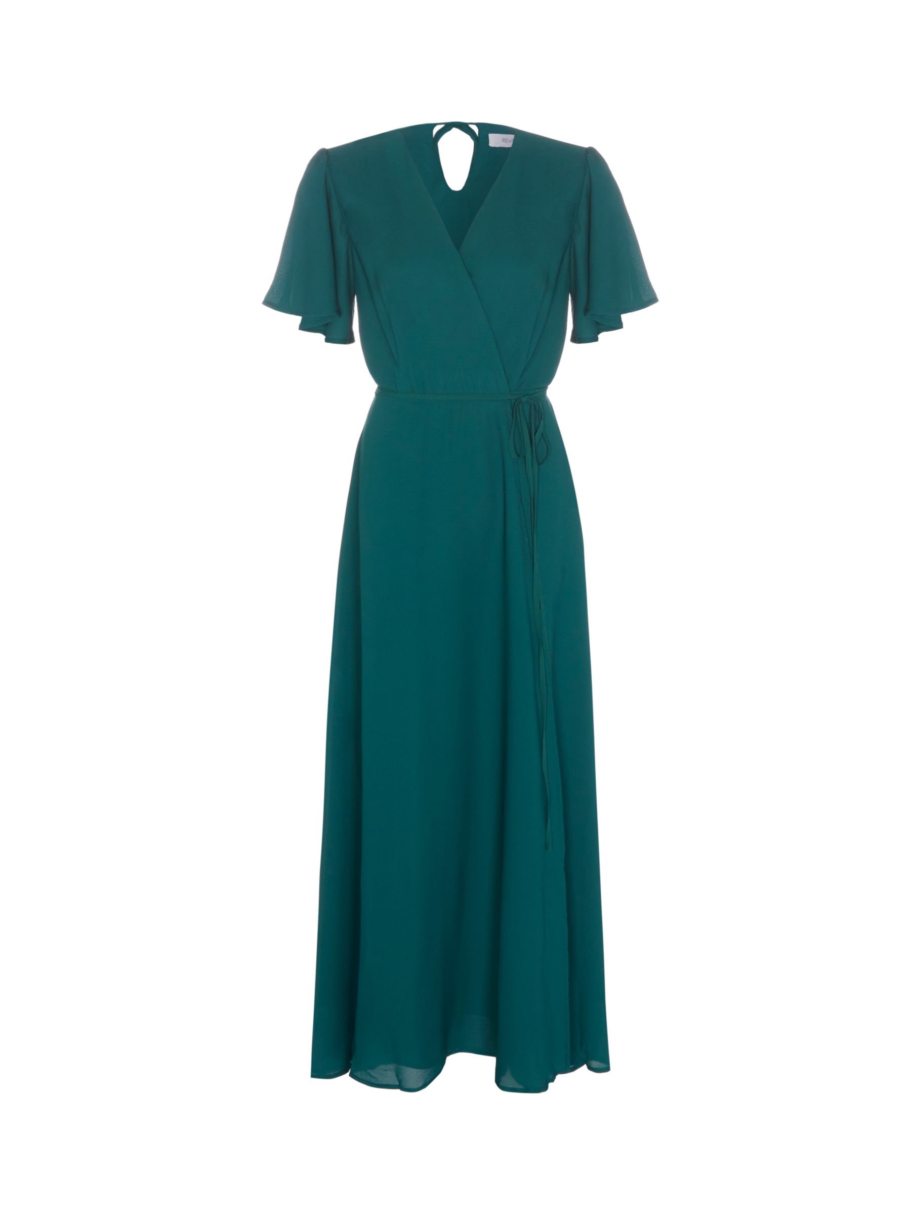 Rewritten Florence V-Neck Wrap Bridesmaid Dress, Forest at John Lewis ...