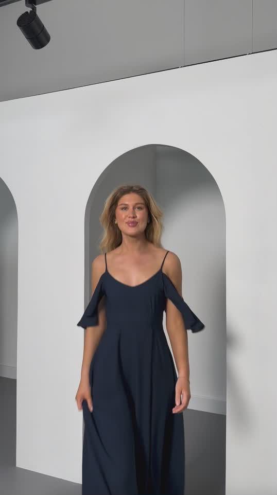 Rewritten Mykonos Cold Shoulder Bridesmaid Dress Bluebell S 