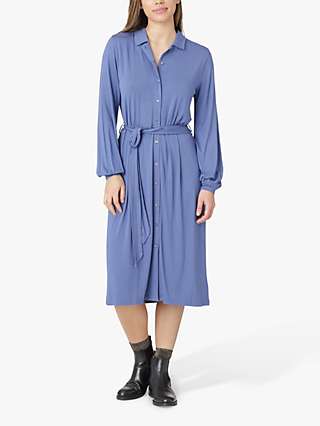 Noa Noa Jersey Midi Shirt Dress, Bijou Blue